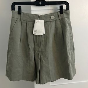 & Other Stories Green Long Shorts. NWT